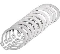 Clip C, Anelli elastici 20 pezzi 42-50 mm anelli esterni, acciaio inossidabile 304 argento tono albero di fissaggio clip a scatto adatto for cuscinetti(50mm)