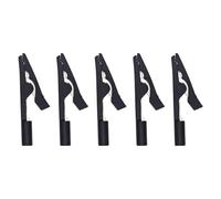 Clip cablaggio compatibile con a banana 2 mm 41, Black | Set isolato da 5 per controlli circuiti, esercitazioni sui cavi e laboratori fisica