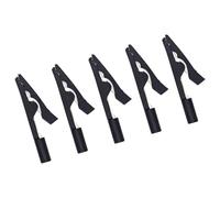 Clip cablaggio compatibile con a banana 2 mm 41, Black | Set isolato da 5 per controlli circuiti, esercitazioni sui cavi e laboratori fisica
