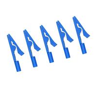 Clip cablaggio compatibile con a banana 2 mm 41, Blue | Set isolato da 5 per controlli circuiti, esercitazioni sui cavi e laboratori fisica