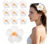 Clip Capelli Donna Tropicale Spiaggia Vacanza Estiva Clip Capelli | Materiale EVA leggero, non danneggia i capelli, comfort il giorno peso(White)
