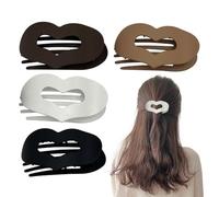 Clip Capelli Piatte Becco D'Antiscivolo 4 Pezzi Folti Lunghi Styling