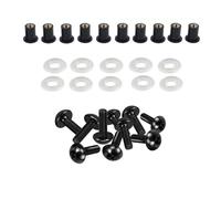 Clip carrozzeria Carenatura Moto Parabrezza M5 Bulloni Wellnuts Per Suzuki(Nero)