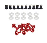 Clip carrozzeria Kit 10 Bulloni Per Carenatura Parabrezza Per Aprilia Dadi E Bulloni Da 5 Mm(ROSSO)