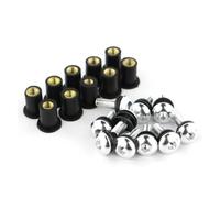 Clip carrozzeria Kit Bulloni Parabrezza M5*16 Per VTR 1000 RC51 VTR1000F VFR 750 800 VFR1200F CBR900RR 893 919 CBR900RR CBR929RR CBR954RR(Argento)