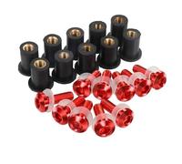 Clip carrozzeria M5 Per Benelli Moto Parabrezza Rivetto Dadi Viti Bulloni Parabrezza(ROSSO)