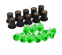 Clip carrozzeria M5 Per Benelli Moto Parabrezza Rivetto Dadi Viti Bulloni Parabrezza(VERDE)