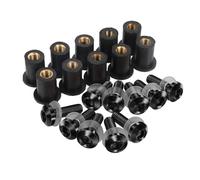 Clip carrozzeria Moto Parabrezza Rivetto Dadi Viti Parabrezza Bulloni Per (Nero)