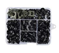 Clip carrozzeria Per Moto Carenatura Parabrezza Bulloni Kit Viti Clip Per Dadi(Nero)