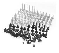 Clip carrozzeria Per Moto Custom Carenatura Vite Bullone Kit Viti Parabrezza(Argento)