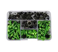 Clip carrozzeria Per Per Ninja ZX-4R ZX-6R ZX-10R ZX-25R Per Ninja 250 300 400 500 650 1000 Kit Bulloni Carenatura Parabrezza Moto(GREEN-177PCS)