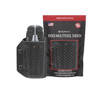 Clip & Carry Kydex - Guaina multipla per cuoio da sovratensione - Made in USA (multiutensile non incluso) EDC Multi Tool Guaina Holder copertura (fibra di carbonio nero)