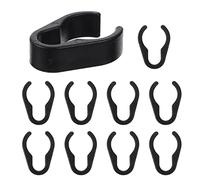 Clip Cavo Microfono in Plastica Nera 10 Pezzi per Aste | Diametro Interno 20mm, per Supporti Grandi e Tralicci Luce, Gestione Ordinata dei Cavi, Rapido Montaggio