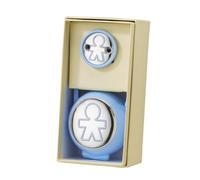 Clip Porta Ciuccio Catenella e Box Applicazione in Argento con Incisione Nome