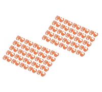 Clip colorato per spina RJ45, arancione, confezione da 100 pz.