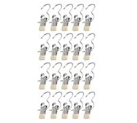 Clip compatte in acciaio inox per lavanderia, set da 20 pezzi per le esigenze quotidiane