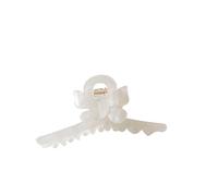 Clip con cucitura a farfalla di grande temperamento, clip semplice con squalo, fermaglio for capelli pigro(Sapphire White)