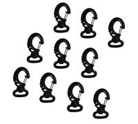 Clip Con Gancio A Scatto A Molla Girevole In Plastica Nera Da 10 Pezzi Per