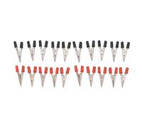 Clip da 20 pezzi rosse e nere da 1 cm con apertura per test elettrico, clip per cavi della batteria in acciaio inossidabile