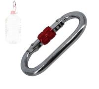 Clip da arrampicata in montagna, blocco a vite a moschettone,Blocco moschettone con clip da arrampicata ovale - Clip Caribeener di sicurezza ad alta resistenza, moschettone, da campeggio