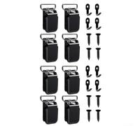 Clip da parete per appendere tappeti e tappetini auto, clip in ferro e plastica compatte e resistenti, con viti, disponibili in 4 o 8 confezioni (8 pezzi)