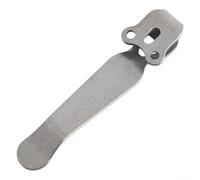 Clip da tasca profonda in lega di titanio per coltelli da banco, formata a mano 6AL-4V, clip posteriore, resistente all'usura, compatta 5,3 cm, accessorio EDC (nero)