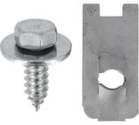 Clip dado per pizzicare e viti, 6,3 diametro x 19 mm, confezione da 12