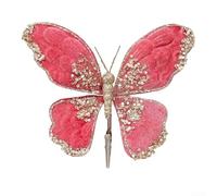 Clip decorative a farfalla per aggiungere un tocco delicato a matrimoni e decorazioni per la casa, perfette per feste e celebrazioni (rosa scuro)