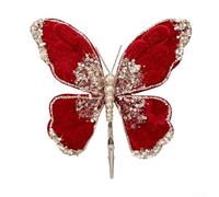 Clip decorative a farfalla per aggiungere un tocco delicato a matrimoni e decorazioni per la casa, perfette per feste e celebrazioni (rosso)