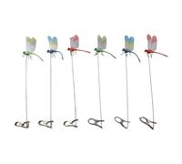 Clip decorative a forma di libellula, set di 36 per giardino, libellule volanti 3D per spaventare le mosche (6 pezzi)