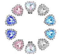 Clip Decorativi a Cuore per Lacci Scarpe con Pietre Brillanti 12 Pezzi | Lega di Alluminio e Vetro, Montaggio Rapido e Uso Diy, Accessori Decorativi per Personalizzare le Stringhe Colore Casuale