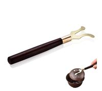 Clip del coperchio della teiera, forchetta del coperchio del bollitore del tè di isolamento termico con gli strumenti di legno del tè del manico per la pentola del tè caldo di Kung Fu