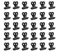 Clip del Raccoglitore 30 Pezzi Piccole Clip da Graffetta in Metallo per Bulldog per Sacchetti di Cibo, Immagini Foto, Artigianato Artistico, Home Office Supply 20mm (Nero)