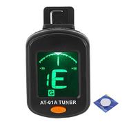 Clip del sintonizzatore di chitarra acustica professionale su un design leggero compatto in plastica nera ukulele con display a schermo di grandi dimensioni