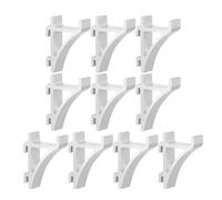 Clip Design in Argento 10 Alluminio Pezzi Ripiano Frigorifero | Montaggio Pratico e Conveniente, Forma a Coda di Rondine Curva, per Supporto Mensole e Uso Ordinato