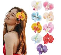 Clip di artiglio fiore per le donne clip artiglio fiore | 9x Artiglio di capelli di fiori artificiali - Anti-slip eleganti accessori per lo stile delle navi di vacanza per le donne per le donne