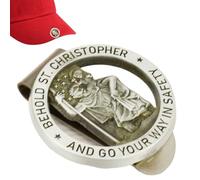 Clip di auto di Saint Christopher - Sicurezza duratura Saiint Christopher Visor Cllip | Distintivo per visiera per auto della decorazione medaglia | St Christopher Visor Clip per Driver