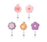 Clip Di Badge A 5 Pezzi, Porta Badge Retrattile, Clip Di Badge Carino Creativo, Rack Di Badge Riutilizzabile, Accessori Per Badge Con Carta D'Identità