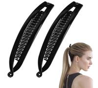 Clip di banane per donne, di banana fitti - Clip a doppio capelli Calta della coda di cavallo Barrette - 2x per lo styling non slip forti per stili spessi, sottili e ricci