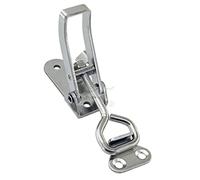 Clip di bloccaggio regolabile in acciaio inox con chiusura autobloccante | Per Range Piccolo Box Fixture per Caravan Box Camion Trailer, Argento 105x30x16mm