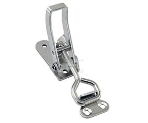 Clip di bloccaggio regolabile in acciaio inox con chiusura autobloccante | Per Range Piccolo Box Fixture per Caravan Box Camion Trailer, Argento 105x30x16mm