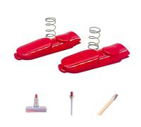 Clip di blocco testina pulitrice (2 pezzi) con pulsante a linguetta e molla di ricambio per Dyson V7, V8, V10, V11 e V15. Parti per la testina elettrica, asta telescopica