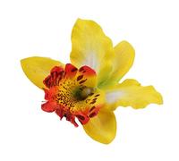 Clip di Capelli Svegli dell'orchidea Fiore della Testa della Spiaggia di Vacanza della Tailandia del Fiore della Damigella d'Onore della Sposa, Giallo Nuovo Rilasciato Practical Treatment