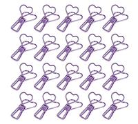 Clip di carta - Elegante design cavo, forza di serraggio forte, molle metalliche durevoli, organizzazione e decorazione di documenti, riutilizzabili, 50 pezzi (type 1)