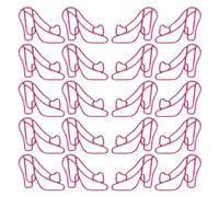 Clip di carta in metallo a forma di tacco alto, 20 pezzi, per documenti e appunti, per la gestione delle immagini, segnalibri colorati 30 x 24 mm, graffette a forma di tacco alto