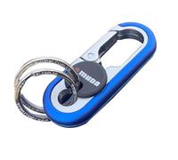 Clip Di Chiave - Anello Chiave Per Gli Uomini | Anelli Di Doppia Chiave Carabinatore Per Le Chiavi Della Automobile | Design Classico In Lega Di Zinco Strumenti Chiave Per Uomini, Donna, blu, Consulte