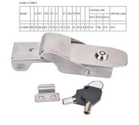 Clip di chiusura a molla in acciaio inox con due chiavi per serrature porte scor