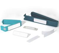 Clip di chiusura per diversi produttori, ad esempio Bevara, per etichettatura della data, riutilizzabili (12 inserti con etichette)