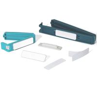 Clip di chiusura per diversi produttori, ad esempio Bevara, per etichettatura della data, riutilizzabili (4 inserti con etichette)