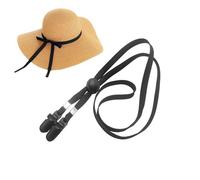Clip di cinghia per cappello - cordino di menta regolabile | fermo antiscivolo per cappello, protezione da vento, ideale per golf, pesca, barca e attività all'aria aperta, Nero , Se référer au